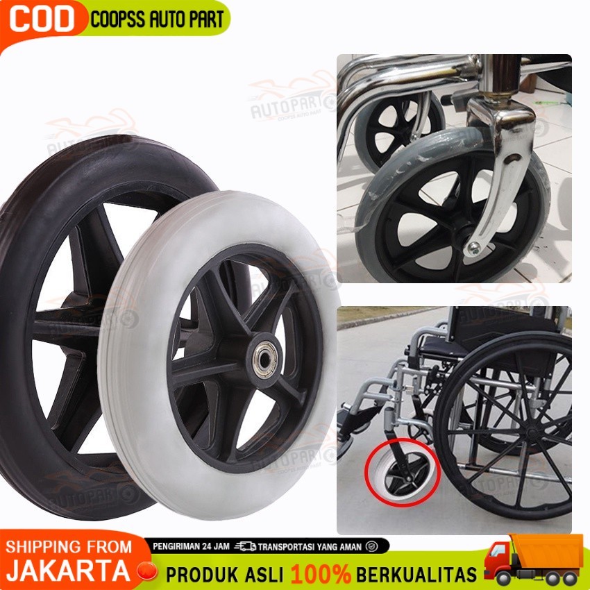 8 inch - Kursi Roda "Diameter Full 20 Cm" - Roda Kursi Roda - Roda Bagian Depan Kursi Roda Ukuran 6 