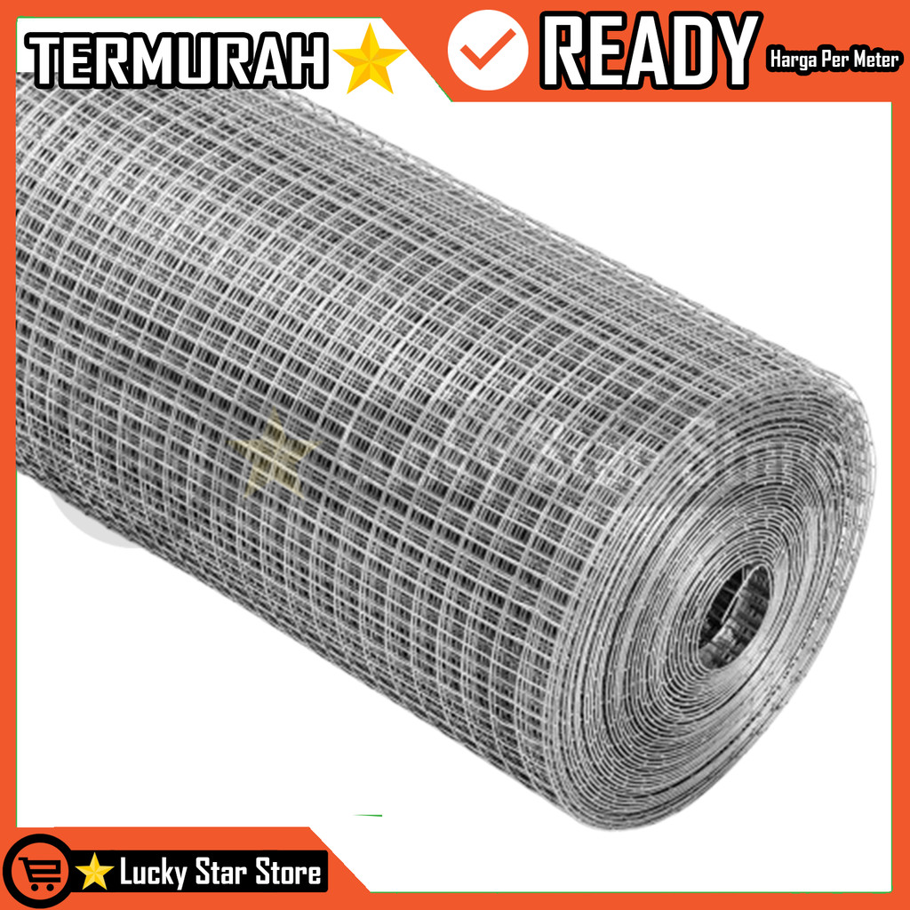 Kawat Loket Galvanis Putih Per Roll 10 Meter Anti Karat Tebal Kuat Ram Kawat Besi Pagar Kandang Ayam