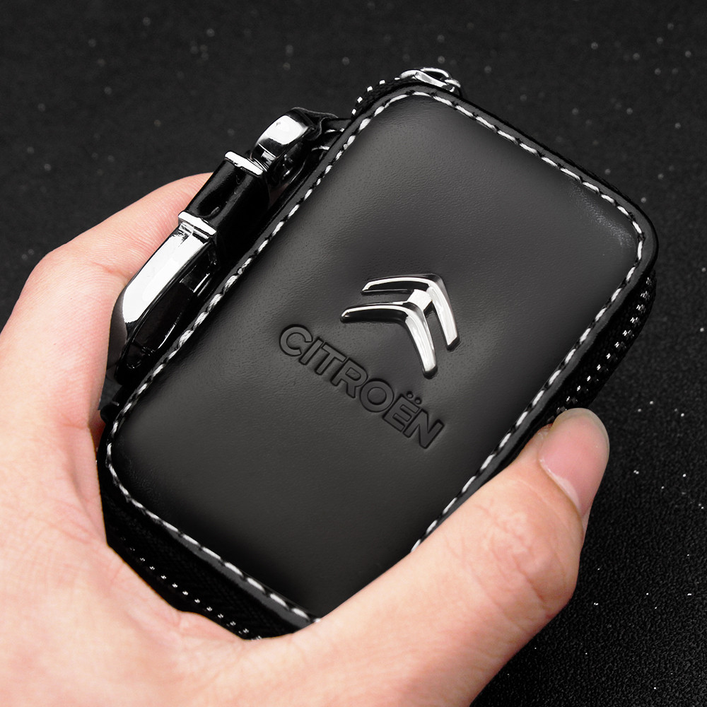 RS Car Styling Key Case Keychain Coin Purse Auto Remote Control Storage Box Accessories For Citroen 