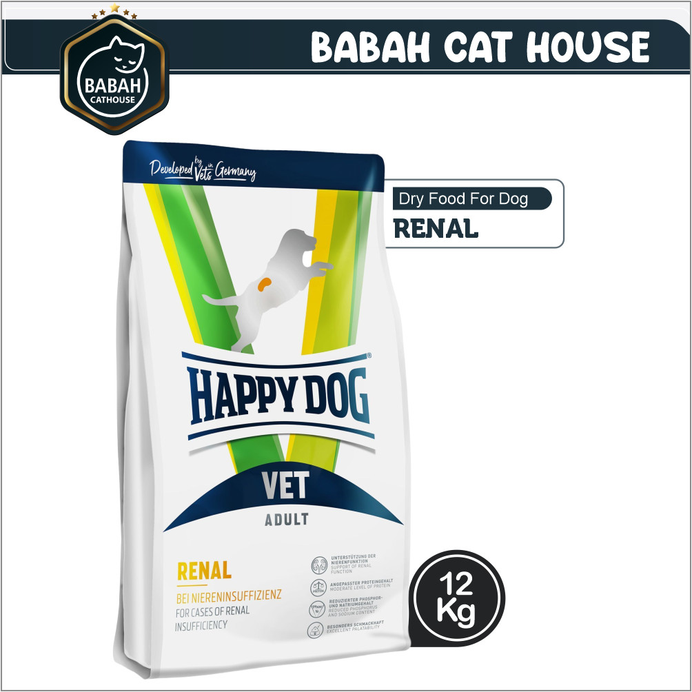 12kg HAPPY DOG VET RENAL dry food rc urinary makanan anjing susah kencing sakit saluran kemih ginjal