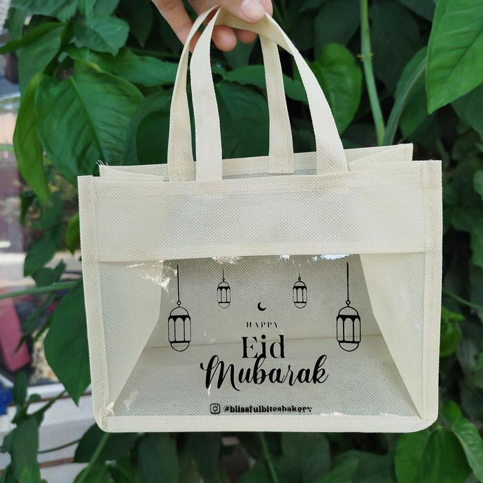 Tas hampers sponbund kombinasi mika - 20x10x15, Polos