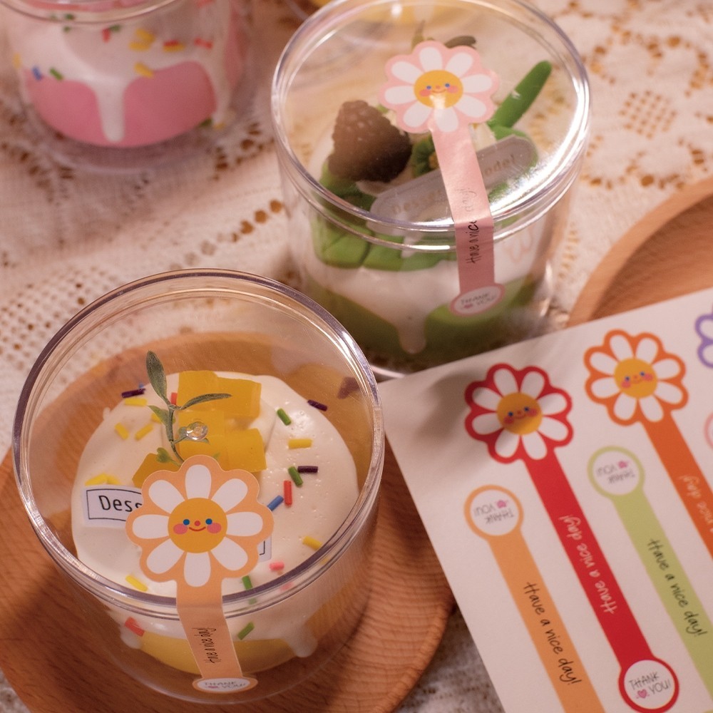 10 Lembar (100 pcs) Sticker Segel Thank You Homemade Label Box Kue Kemasan Souvenir Ulang Tahun