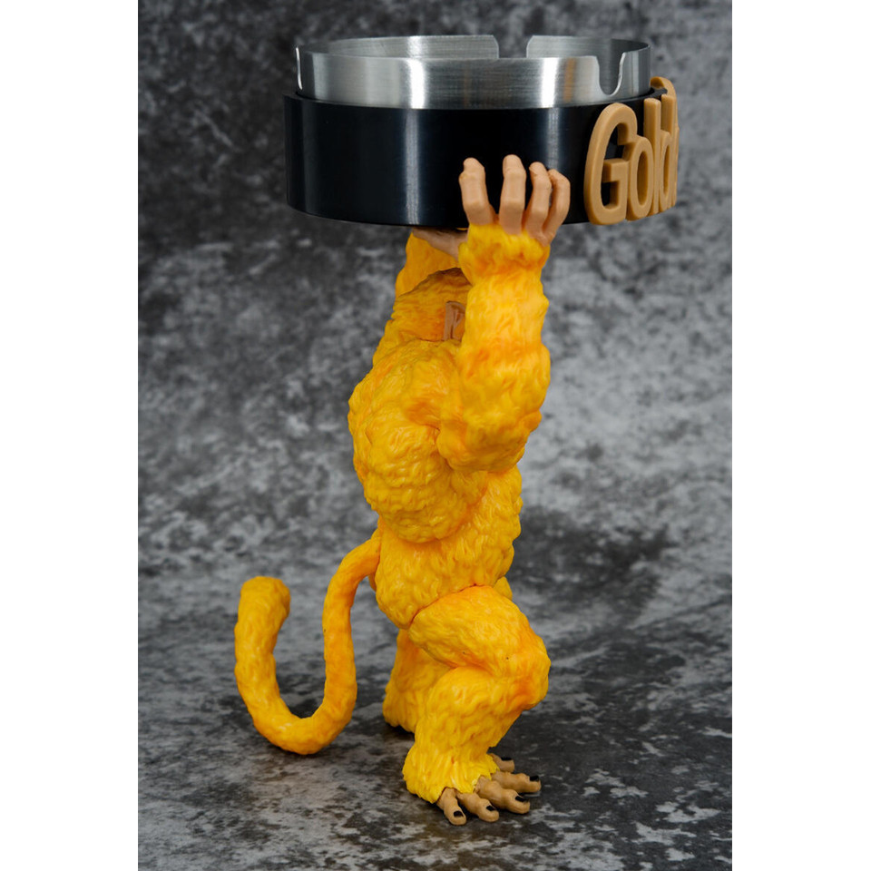 Anime Dragon Ball Z Super Saiyan Super Great Ape Golden Oozaru Ashtray PVC Action Figure Statue Coll