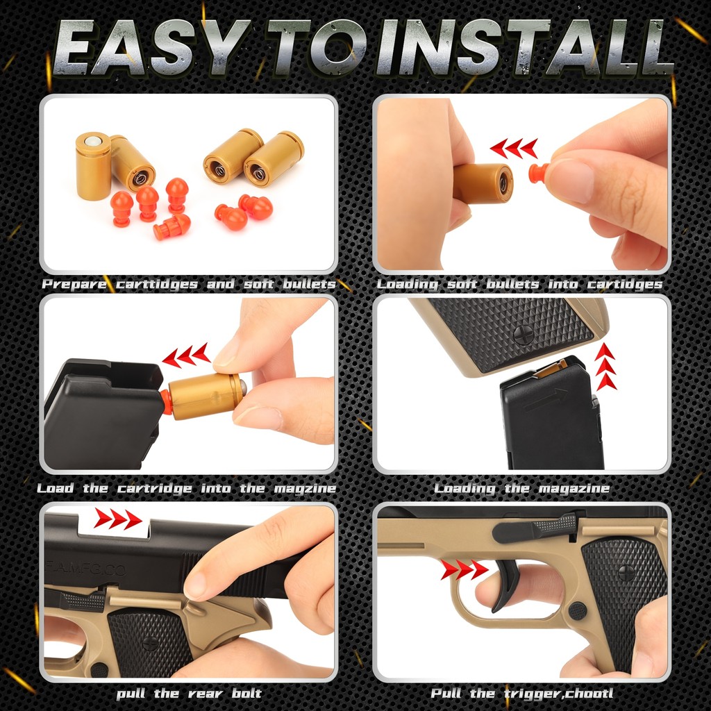 Automatic  Accessory Desert Eagle 2026 Pistol Bullet and Shell Parts for USP Toy