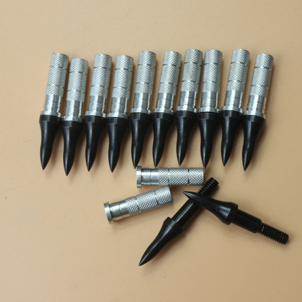 24PCS 75 GrainTarget Arrow Point  Archery Broadheads with Aluminum Insert ID 6.2 mm Fit for Carbon /