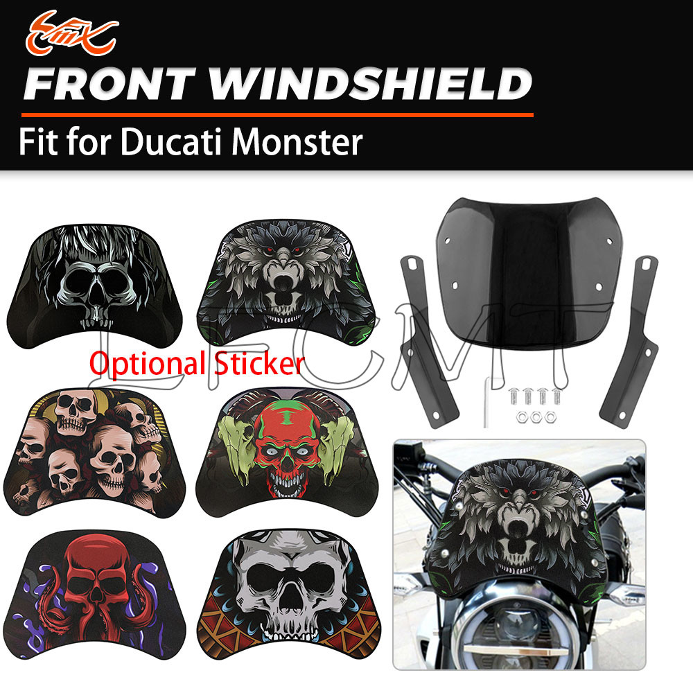 For Ducati Monster S2R S4R 400 600 900 1000 620 695 750 996 Motorcycle Windscreen Windshield Wind Sc