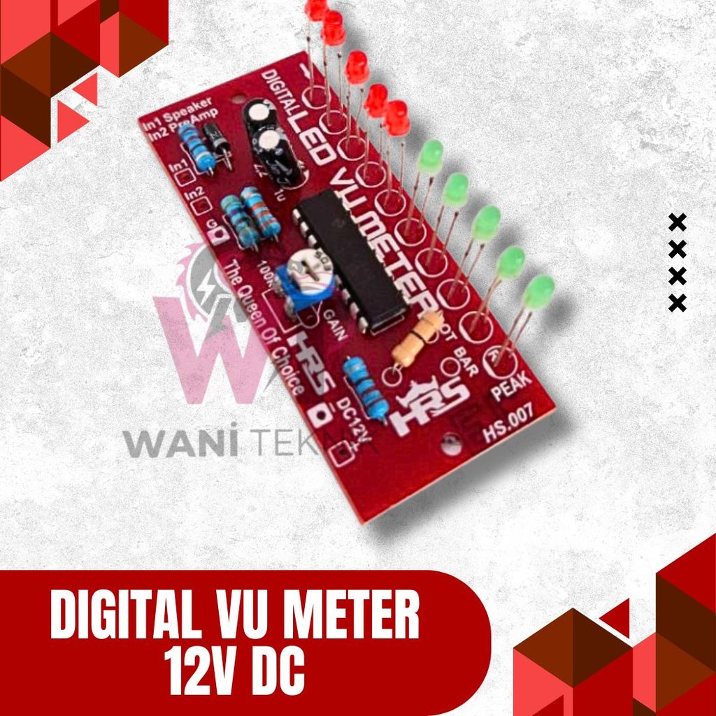 KIT VU Meter LED Digital Display DC 12V Untuk Berbagai Aplikasi Audio Profesional