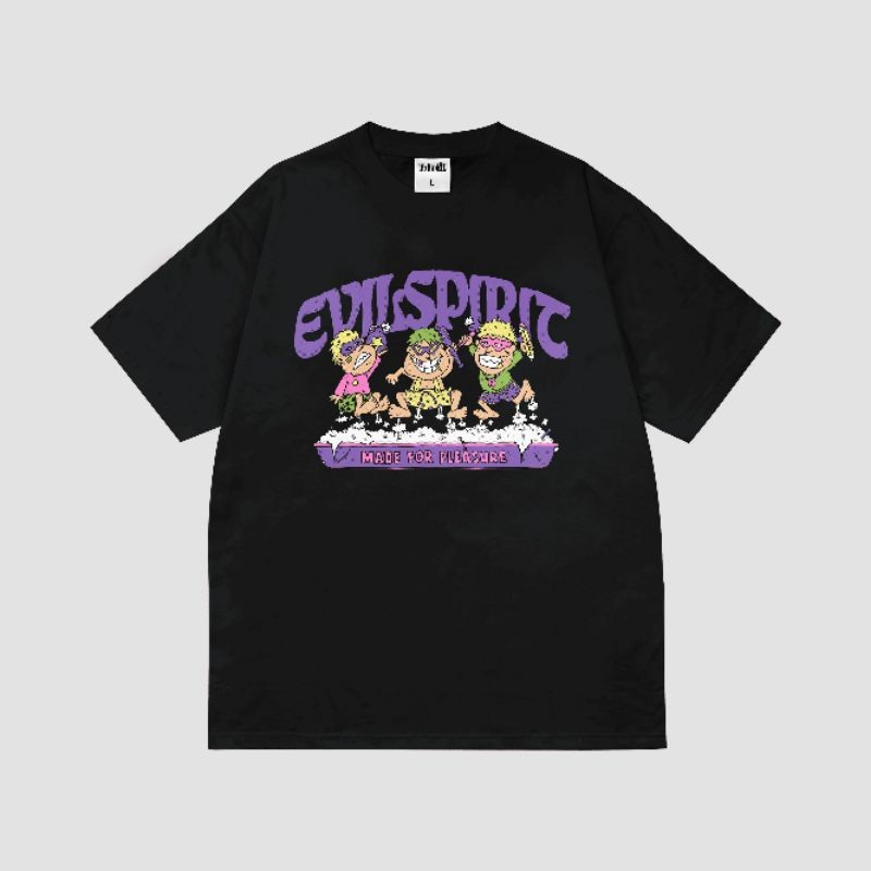 Kaos Casual EVILSPIRIT KAOS - BANDIT BLACK UNISEX