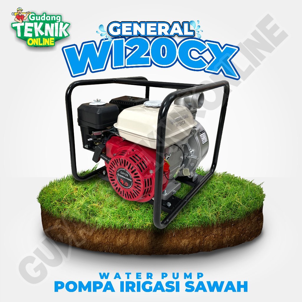 Water Pump 3in ASAHI GENERAL Jepang 3" Water Pump 2" 4Hp GENERAL WI20CX TABUNG BESAR / Mesin Waterpu