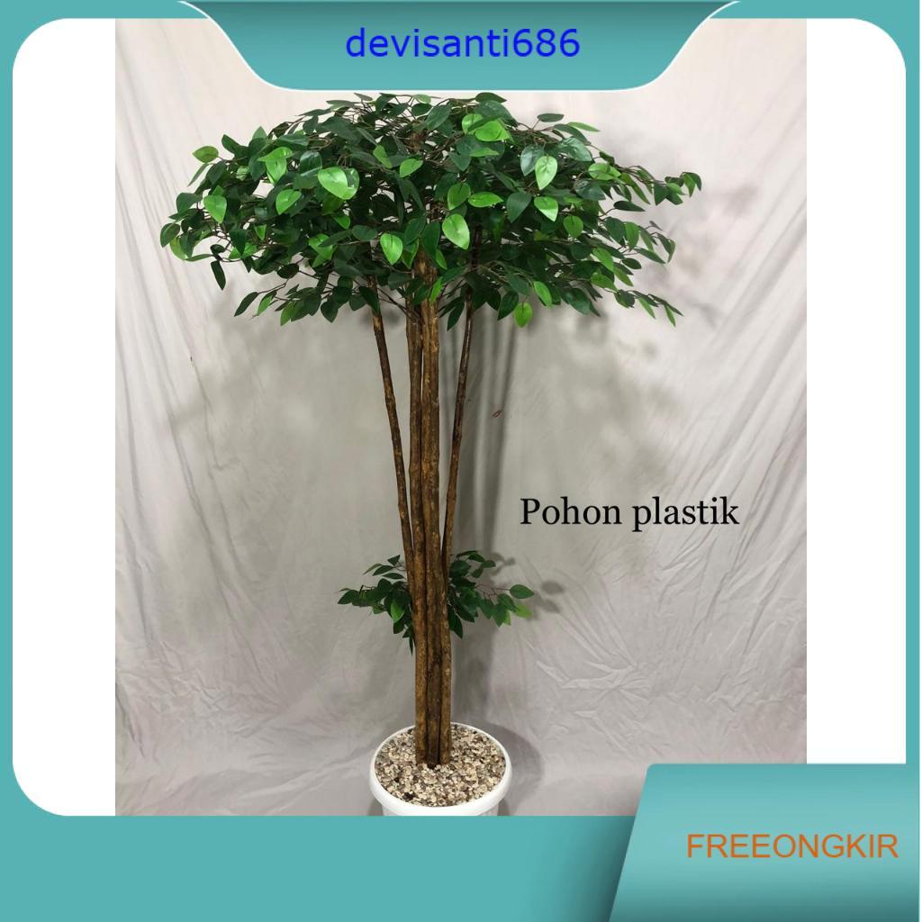 Pohon Beringin Artificial Tinggi 170cm Pot plastik Melamin / Pohon plastik / Pohon palsu beringin po