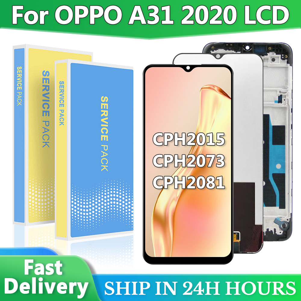 A31 Screen For Oppo A31 2020 CPH2015 CPH2073 CPH2081 CPH2029 LCD splay Tou Screen gitizer Assembly F