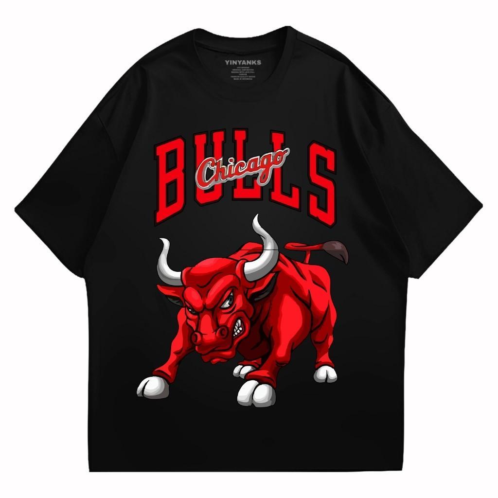 OriYinyanks T-Shirt Bulls Chicago kaos varian warna pria wanita unisex