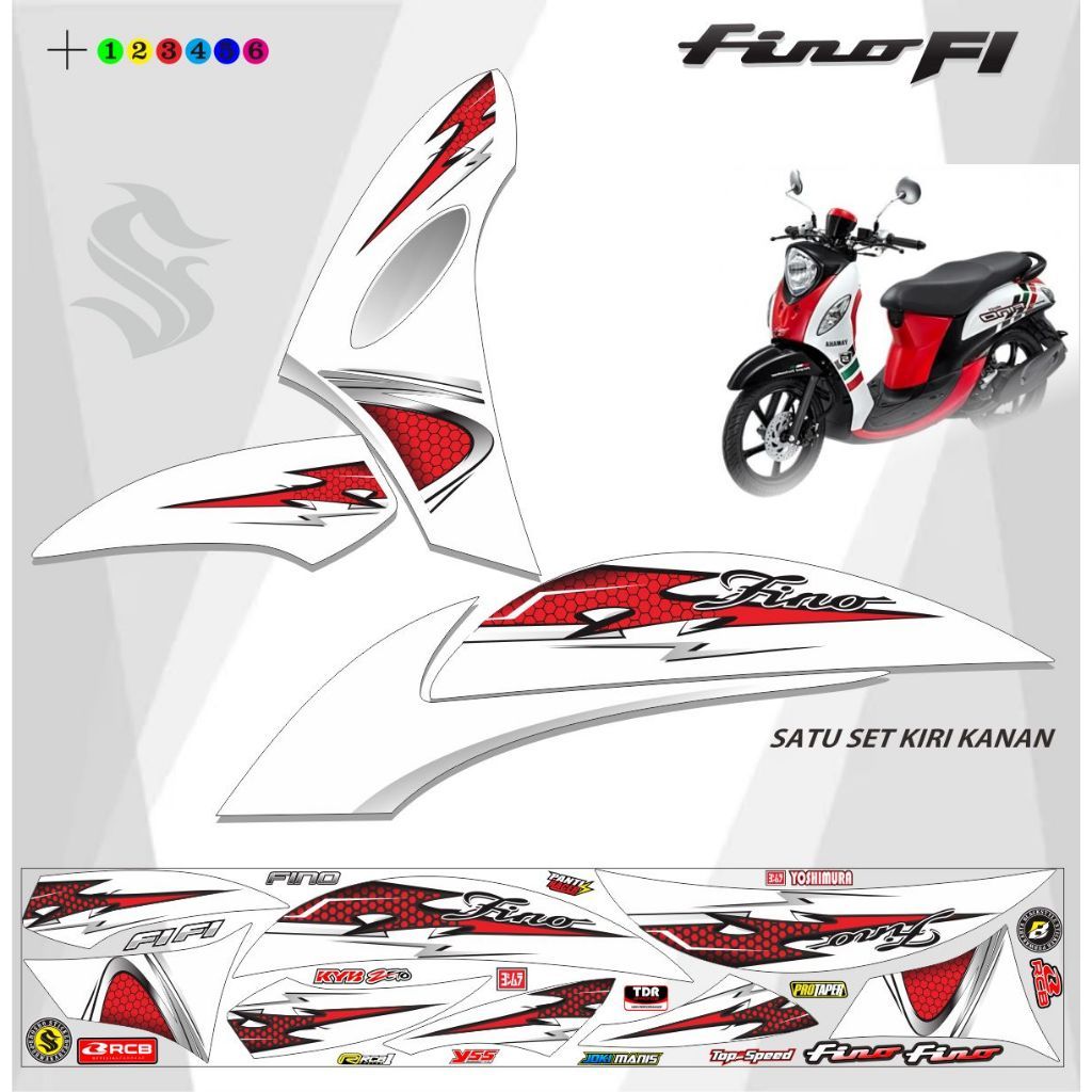 VARIASI FINO FI 125 STRIPING STICKER FINO / VARIASI MOTOR