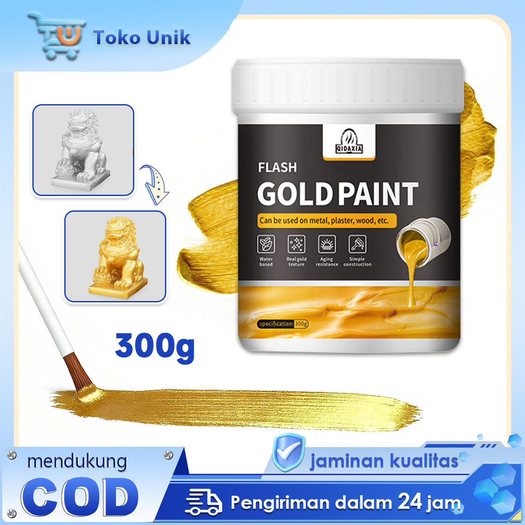 300g Emas Cat Gold Cat Kayu dan Besi Emas / Neo Alkycoat Royal GoldTekstur emas murni