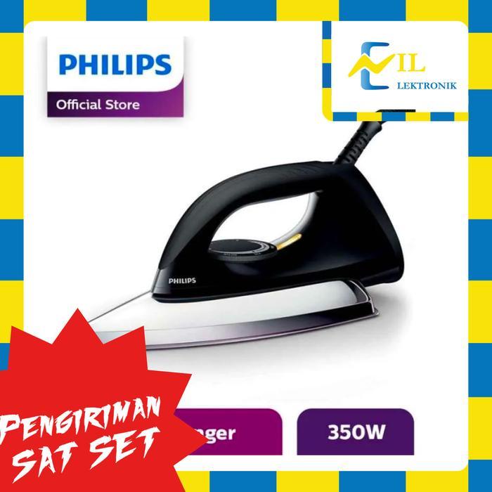 Setrika Philips Hitam HD 1173/80 Dry Iron HD1173/80 HD 1173 HD1173