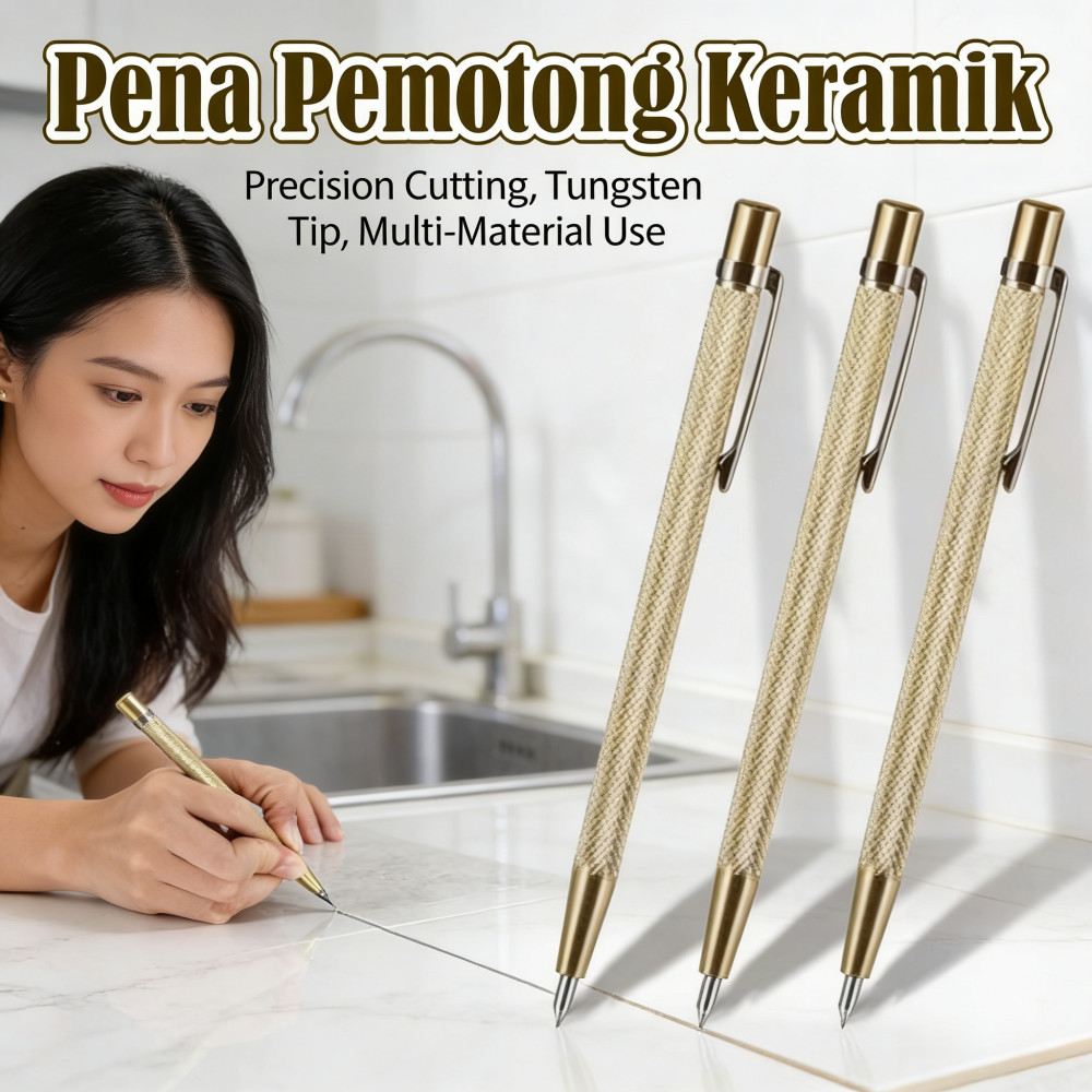 Keramik Pena Pemotong – Alat Serbaguna untuk Keramik, Batu, dan Kaca | Scribe Tungsten Kaca, Pena Al