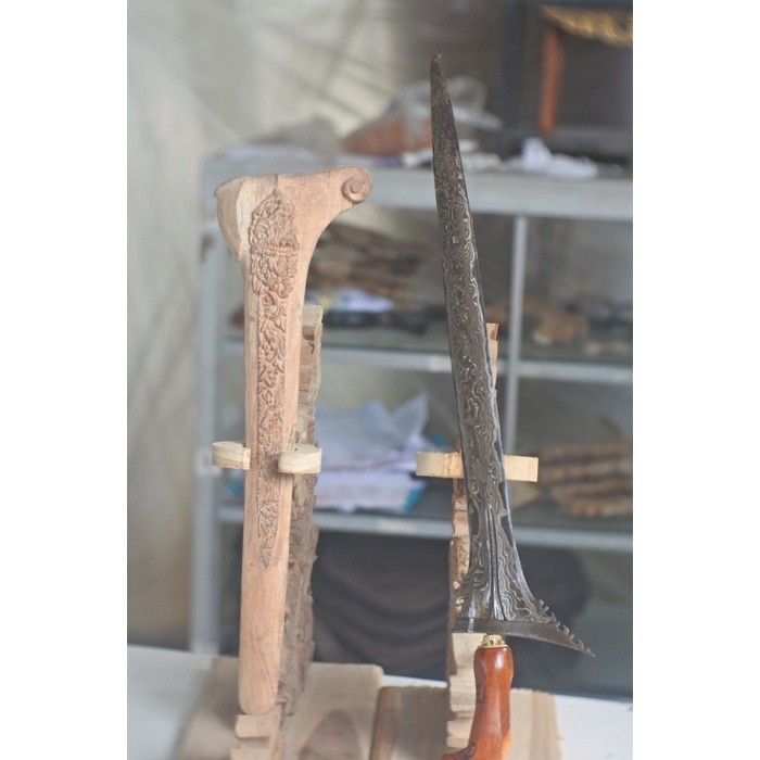 keris sinom robyong corok bali warangka full ukir kembangan alus bgt