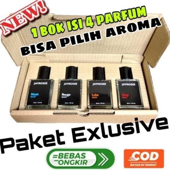 PROMO TERMURAH COD BELI 1 DAPAT 4 PROMO PARFUM JAYROSE ORIGINAL PRIA BEST  SELLER - eau de parfume 3