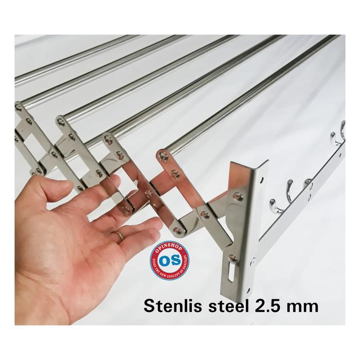 RAK HANDUK LIPAT /GANTUNGAN JEMURAN LIPAT 5 BARIS OS-70900 A ( 90 CM )