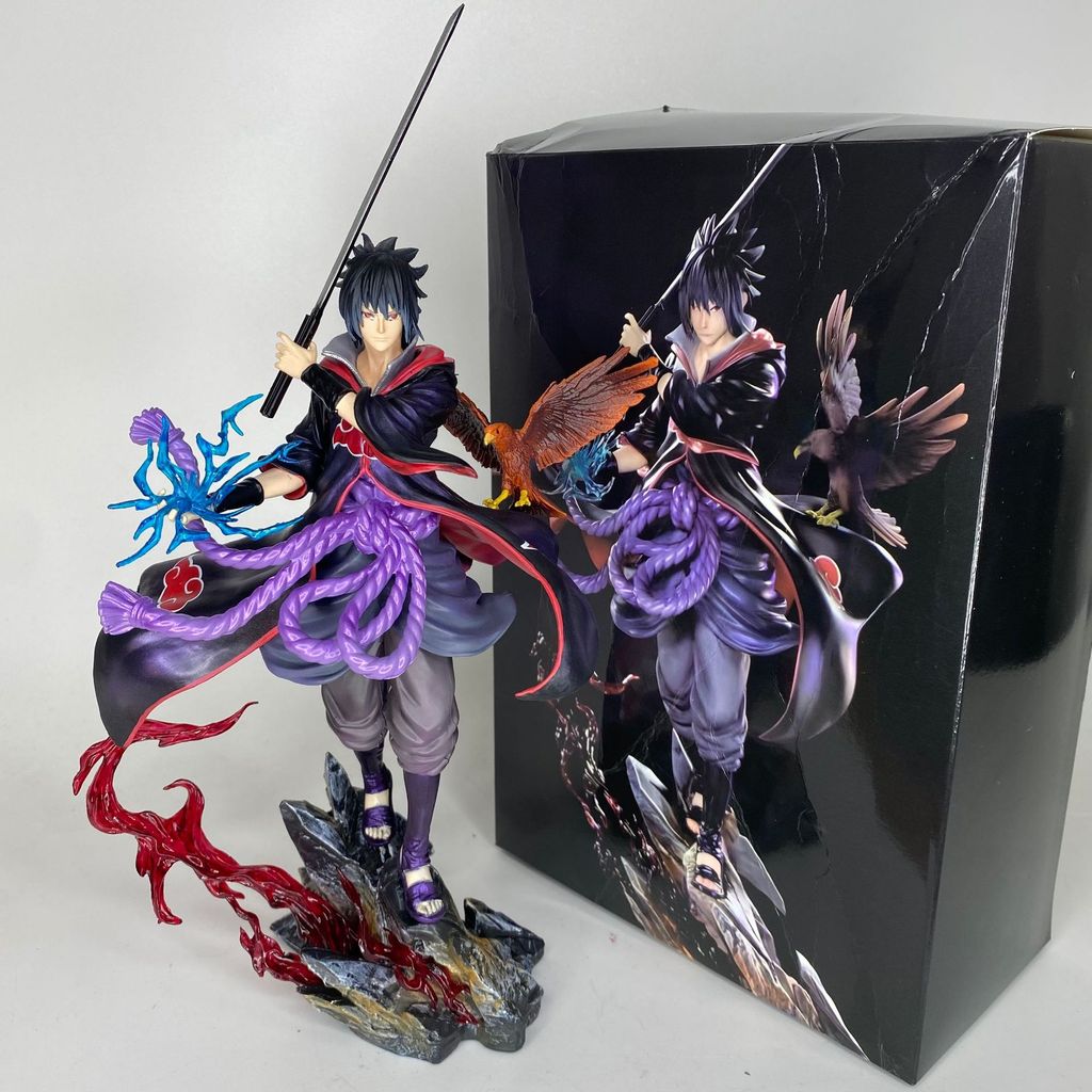 Naruto 31cm Raikiri‌ Uiha Sasuke Figure Anime Periphery Fight Cool Model Desktop Ornaments Toys Gift