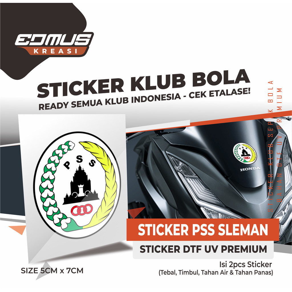 Sticker PSS SLEMAN | Premium Timbul, Anti Air & Tahan Panas