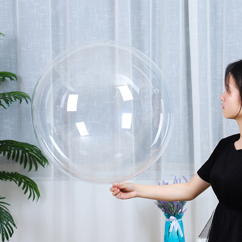 12/20/24/36inch Transparent BoBo Balloons Clear PVC Helium Balloon Kids Toy Baby Shower Birthday Par