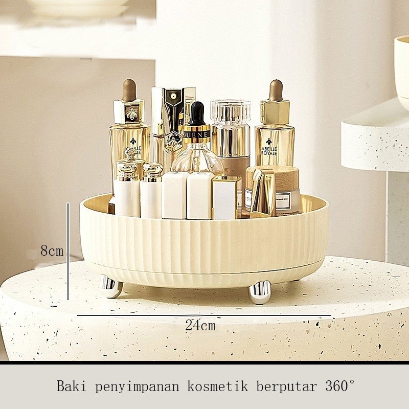 Rak Kosmetik 24cm putar 360 derajat aesthetic - tempat make up aesthetic tray aesthetic rak skincare