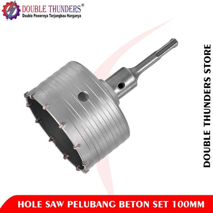 DT Hole Saw Beton Set 100MM Hole Saw Pelubang Beton Set