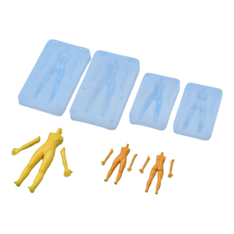 New 1 Set Polymer Clay Male Doll Body Torso Silicone Mold Fondant/resin Clay DIY Doll Sculpture Mode