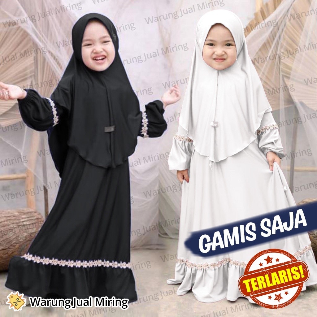 Haibara - Dress Gamis Anak  1-12 Tahun Kids Junior Perempuan Dres Polos