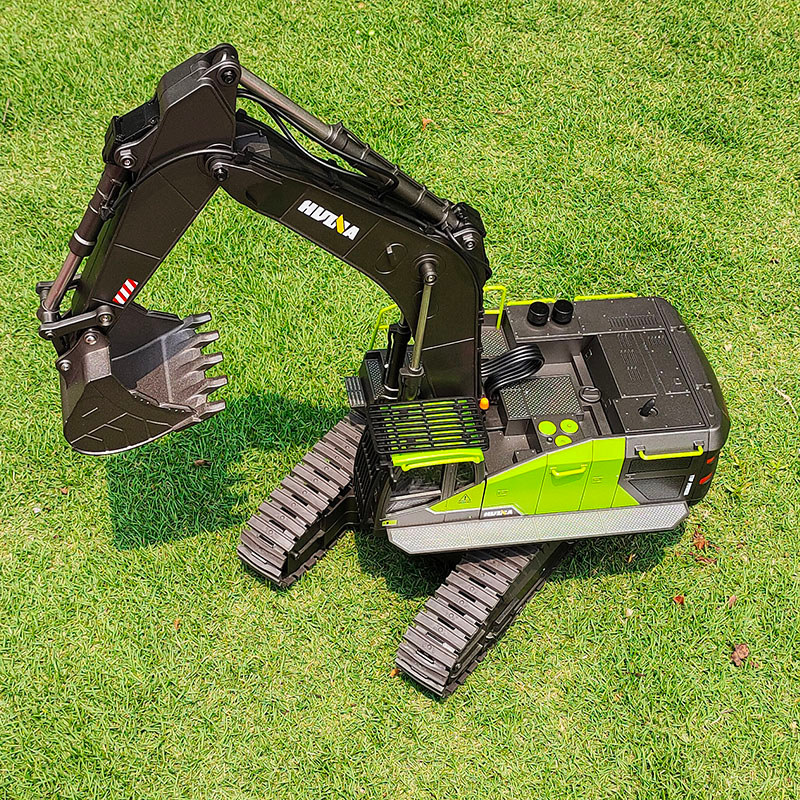 Huina 1593 1/14 RC Excavator Truck Alloy Bucket Car Radio Controlled 22CH Engineering Car Drill Grab