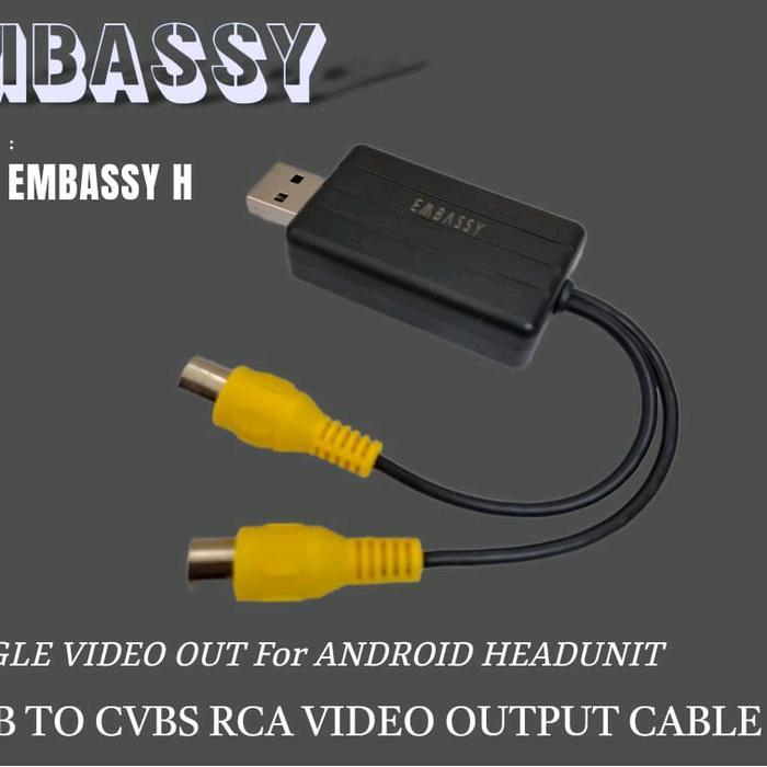 Adaptor USB Dongle USB video output android soket jack RCA