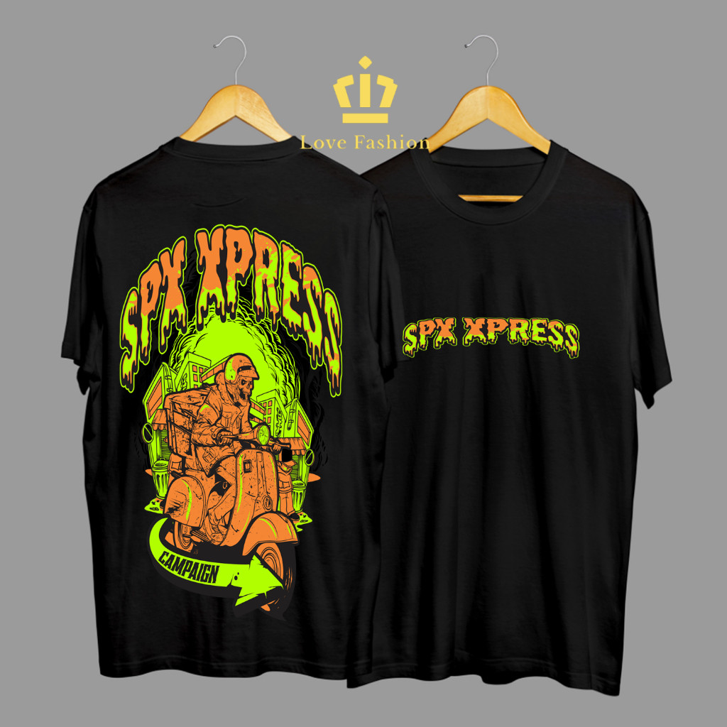 Kaos Tshirt Baju Distro SPX XPRESS Campaign Kurir Vespa Campaign Premium Terbaru