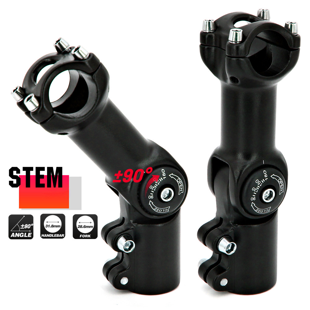 Pengangkat Stem Sepeda Aluminium yang Dapat Disesuaikan untuk Stang 25.4/31.8mm, Stem 90mm 110mm unt
