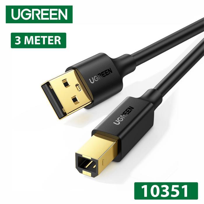 NEW UGREEN Kabel Printer USB 2.0 A Male to B Male 1,5 Meter for Komputer Laptop to Printer - 3 Meter