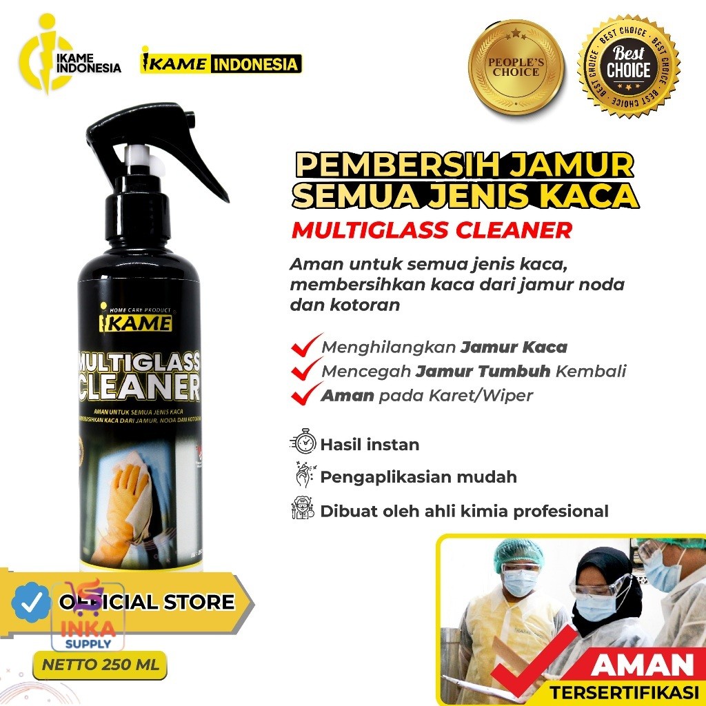INKASUP- Pembersih jamur kaca 250 ml / Pembersih jamur kaca IKAME original 100% / Pembersih jamur ka
