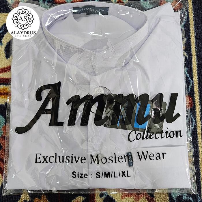 BAJU KOKO AMMU COLLECTION ORIGINAL 100% | PUTIH - Putih, S