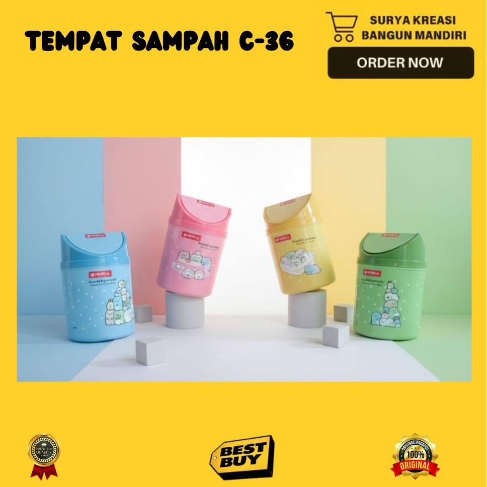 TEMPAT SAMPAH MINI - CLEAN PAL 1,2L C-36 LION STAR - TONG SAMPAH - TEMPAT SAMPAH KAMAR - TEMPAT SAMP