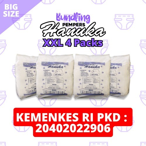 [Danzz Store]  Bundling Hemat Pempers Baby Hanuka XXXL 4 packs