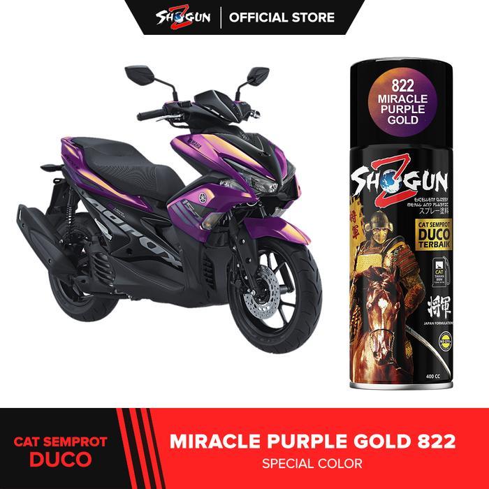 Cat Semprot Motor Shogun Z Paint Bunglon Miracle Purple Gold 822 - Warna Bunglon Ungu Emas - 400cc