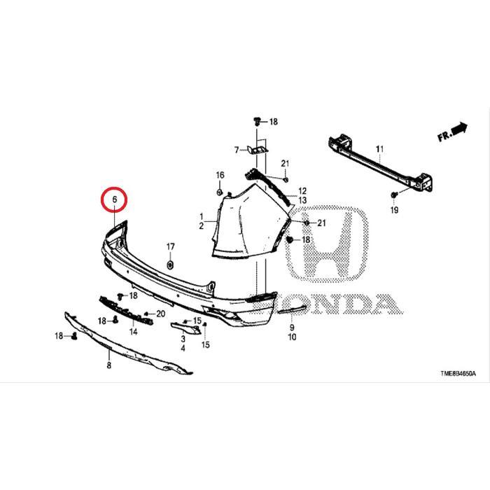 Bumper Belakang CRV Turbo Prestige 2018-2021Up Original PASS