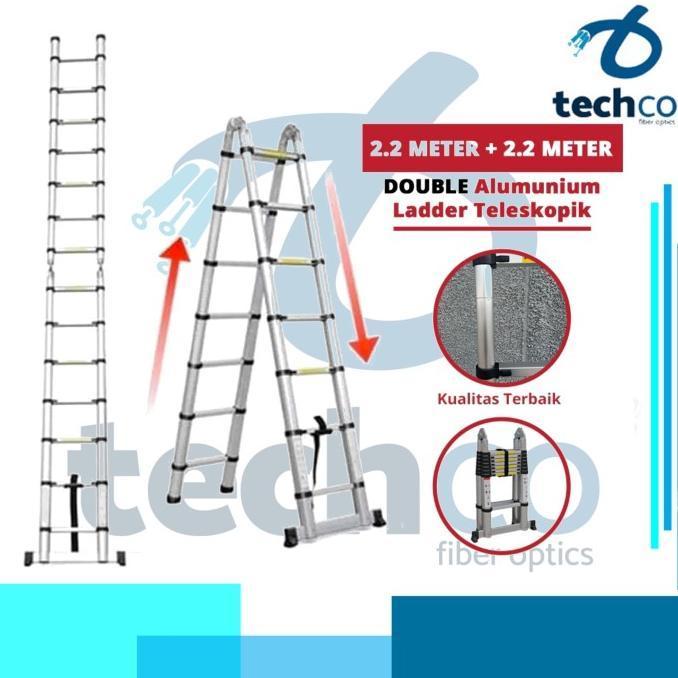 PROMO tangga lipat 4meter/tangga double 4 meter/tangga 4, 4 meter