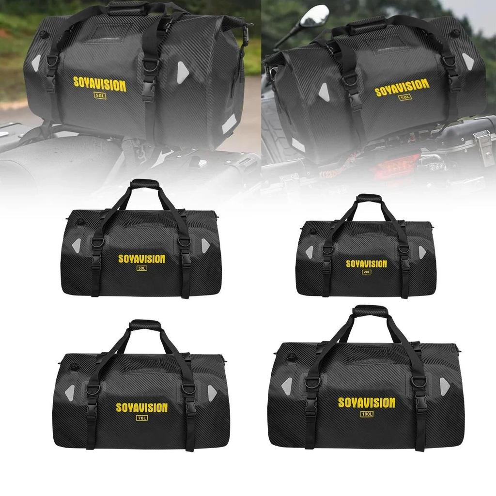 20L 50L 70L 100L 40L 66L Motorcycle Waterproof Tail Bag Travel Outdoor Dry Luggage Roll Pack Bag Mot