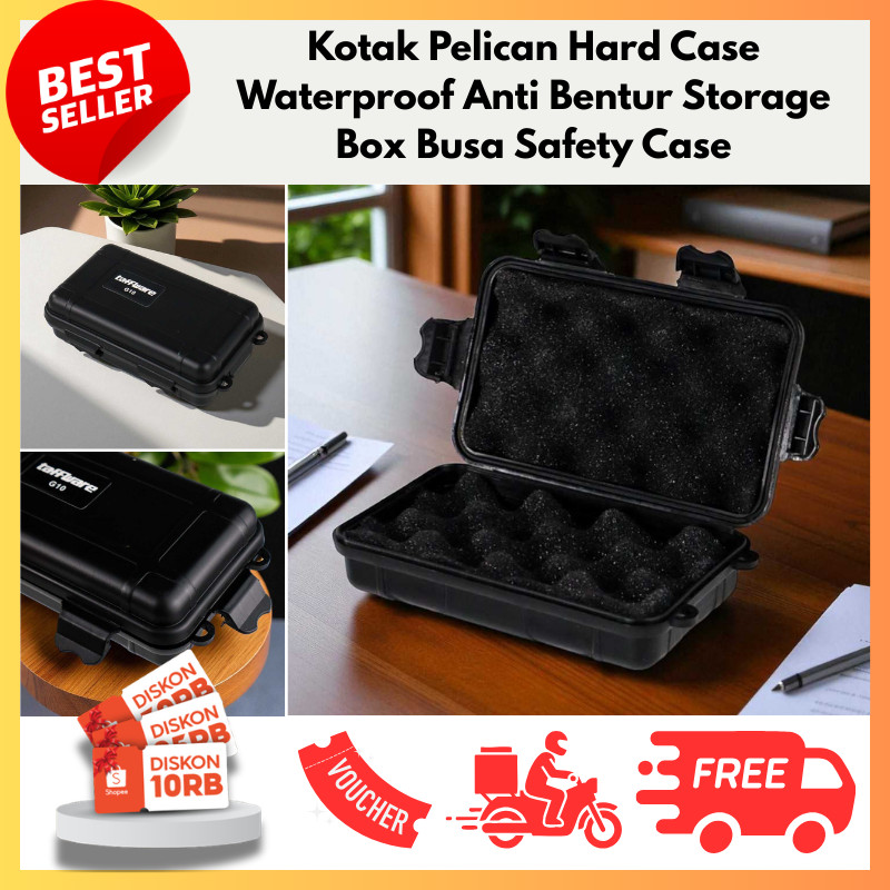 Kotak Pelican Hard Case Waterproof Anti Bentur Storage Box Busa Safety Case