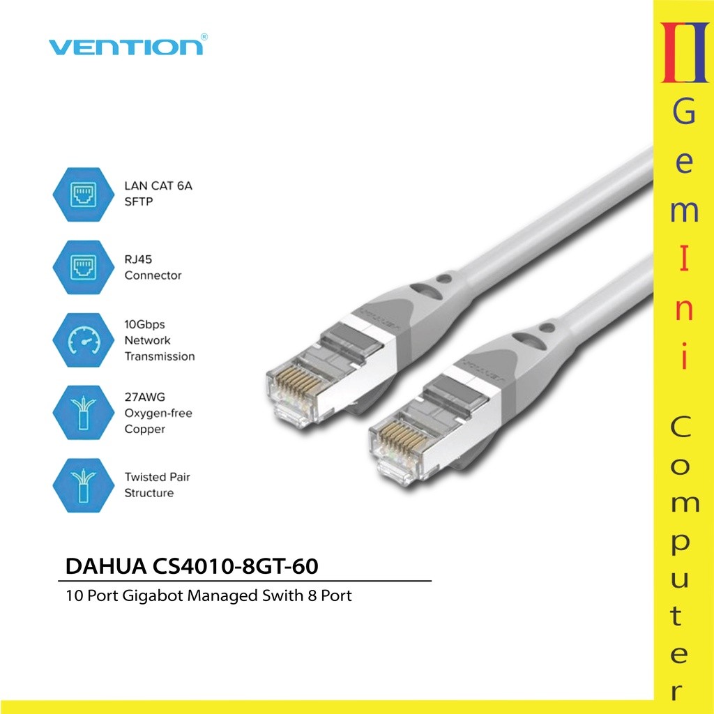 KABEL LAN CAT6 VENTION SFTP GRAY  IBHHD 0.5 METER