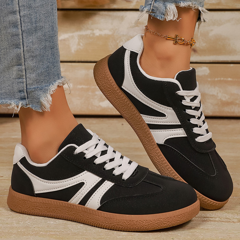 Black Thick Sole Platform Sneakers Woman 2026 Spring Comfort Breathable Casual Flat Shoes Women Plus