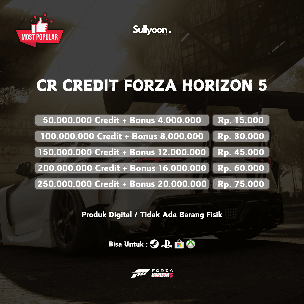 CR Credit Forza Horizon 5 ( Via Auction House ) - Software Gamer Premium