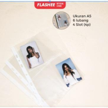 Flashee Kantong PC Binder A4 9P A5 4P A6 3P Sleeve Photocard Holder Tempat Polaroid Kpop Sleeve Foto