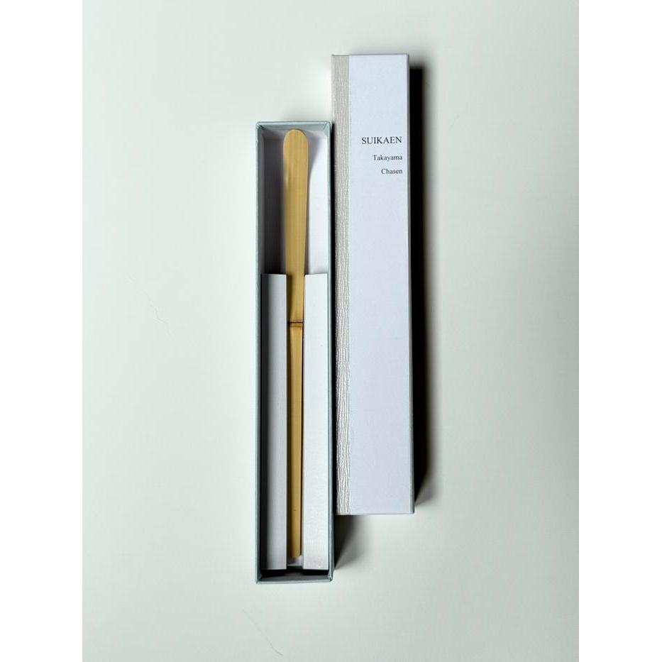 Artisan Matcha Suikaen Chashaku with Vallecula - (23) Suikaen Takayama Chasen Japan