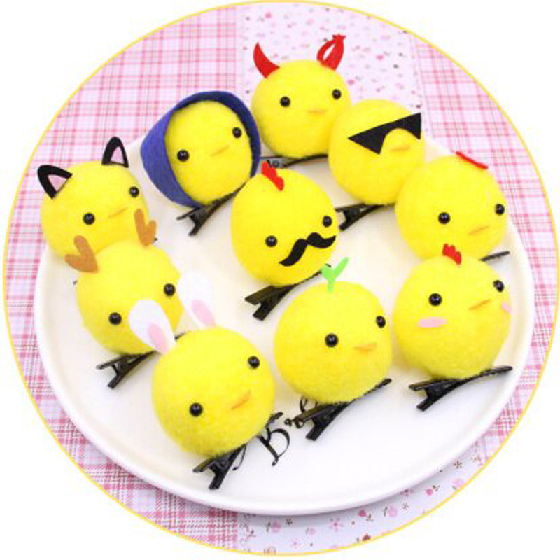 COD Jepit Rambut Anak-anak Lucu Ayam Kuning Tiga Dimensi Ayam Kuning Kecil Boneka Hiasan Kepala